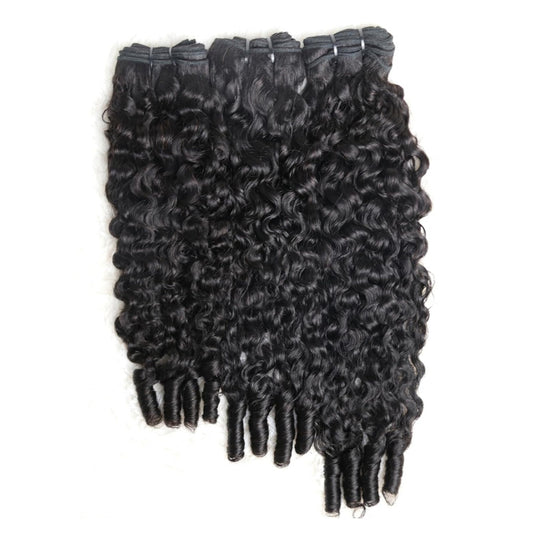 Vshow Hair Burmese Curly Human Hair Bundles 3 or 4 Pieces/bag Double Weft Hair Extensions 100g