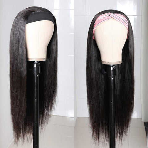 Clearance Sale Long Hair Style Straight Hair Headband Wigs Beginner Friendly Glueless Wigs For Women