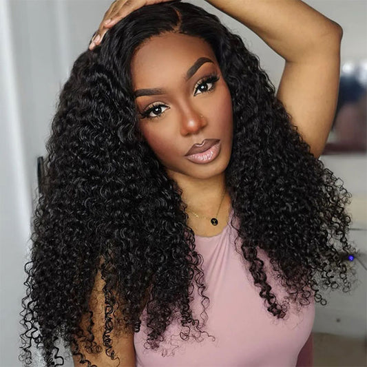 VSHOW Bleached Knots Deep Wave 13x6 Lace Frontal Wigs 250% Density Human Virgin Hair Wigs
