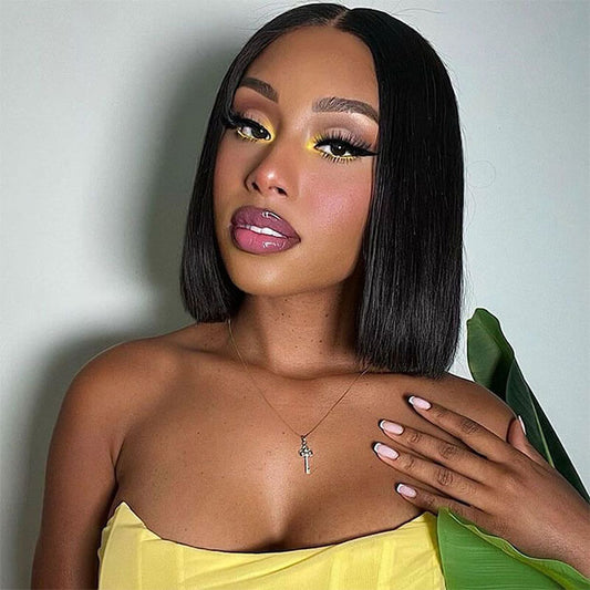 VSHOW Bob Straight Human Hair Lace Front Wigs Short Wigs That Look Real