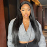 $100 Off Layered Cut Straight Human Hair Glueless Wigs 4x6 Pre Cut HD Lace Wear Go Wigs