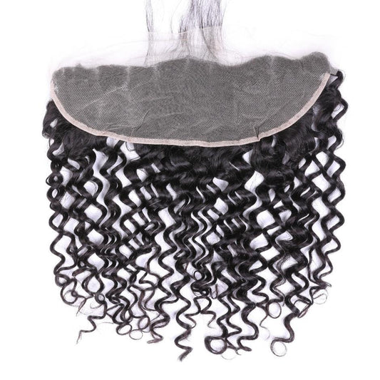 VSHOW HAIR 100% Virgin Human Hair Water Wave 13x4 Lace Frontal Natural Black