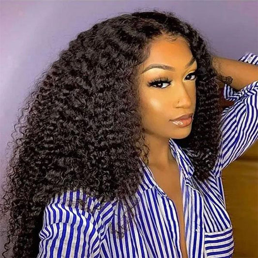 VSHOW Kinky Curly Wig Easy Natural Hair Styles 13x6 HD Lace Front Human Hair Wigs