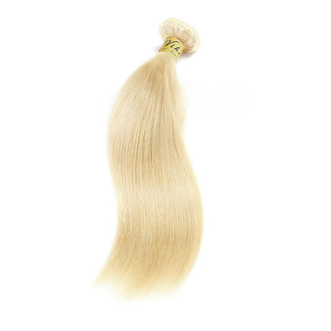 VSHOW HAIR Human Virgin Hair #613 Blonde Straight 3 or 4 Bundles with Closure