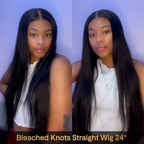 VSHOW Straight Hair Glueless Wear Go Wigs Pre-cut HD Lace Wigs 180% Density