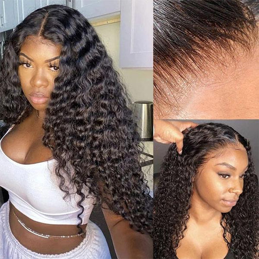 VSHOW Bleached Knots 13x4 HD Lace Wigs Deep Wave 250% Density Full Wigs For Women