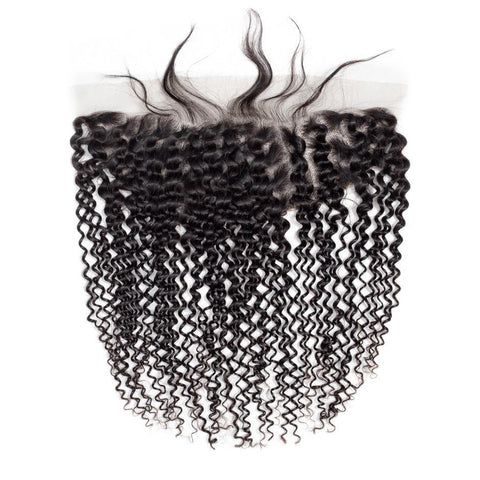 VSHOW HAIR 100% Virgin Human Hair Kinky Curly 13x4 13x6 Lace Frontal Natural Black
