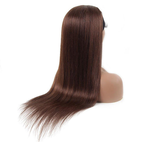 VSHOW HAIR Premium #2 Dark Brown Straight Hair Headband Wigs 180% Density Glueless None Lace Wig