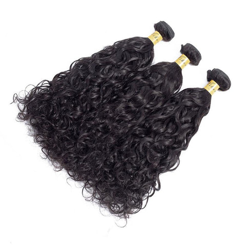 VSHOW HAIR Premium 9A Indian Human Virgin Hair Natural Wave Natural Black 3 Bundles Deal
