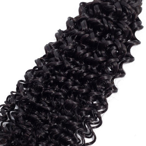 VSHOW HAIR Premium 9A Peruvian Human Virgin Hair Water Wave Natural Black 4 Bundles Deal