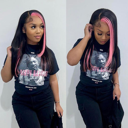 VSHOW HAIR Pink Skunk Stripe Hair