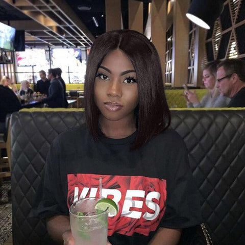 VSHOW Bob Straight Human Hair Lace Front Wigs Short Wigs That Look Real