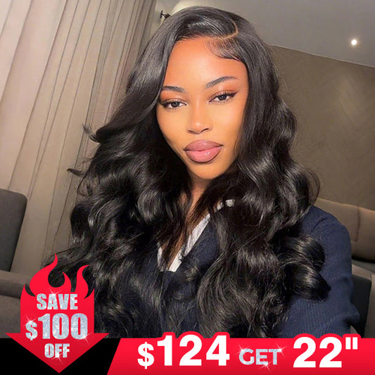 $100 Off Body Wave Human Hair 10x6 Lace Front Wear Go Glueless Wigs For Women