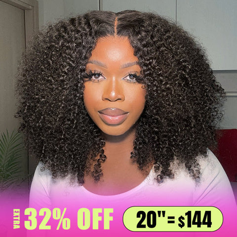 24 Hours Ship Out Afro Curly Wear Go Wig Glueless Human Hair Wigs Pre Cut HD Lace