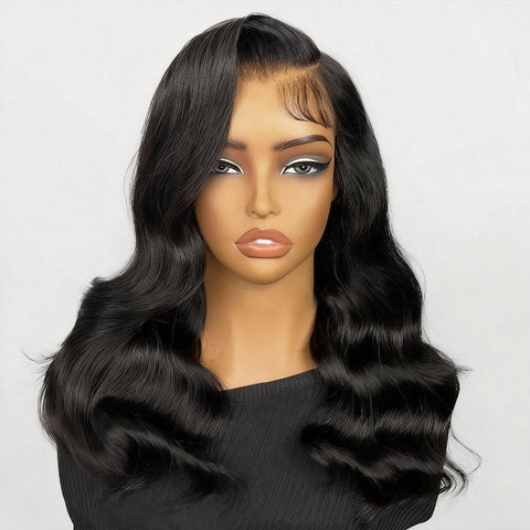 [C Part Design] Bleached Knots Body Wave Wear Go Glueless Wigs Pre Cut Lace Wigs With Drawstring 180% Density Layered Cut Body Wave Wigs For Women