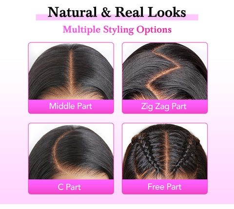 Pre Styled Yaki Straight Human Hair Wigs Ombre Black To Brown Glueless Wigs For Beginners
