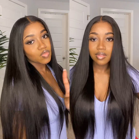 Straight Human Hair 4x6 Pre-cut HD Lace Wear Go Glueless Wigs For Beginners