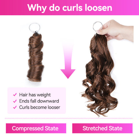 #4 Chocolate Brown Color French Curls Braid Human Hair Extensions Pre Seperated French Curly Crochet Braid Hair For Boho Braid