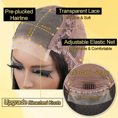 VSHOW HD Lace Bleached Knots Wigs 4x4/5x5 Loose Deep Wave  Closure Wigs 150% Density