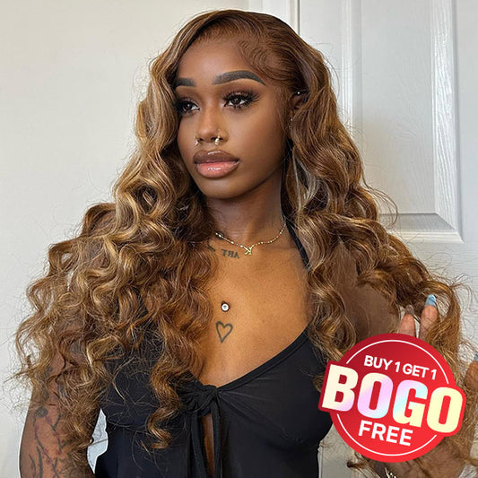 VSHOW Body Wave 4/27 Highlights Human Hair Wig 13x4 Lace Front Wigs For Women