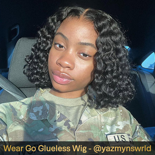 Yazmynswrld Same Deep Wave Wear Go Wig Glueless HD Lace Human Hair Wigs