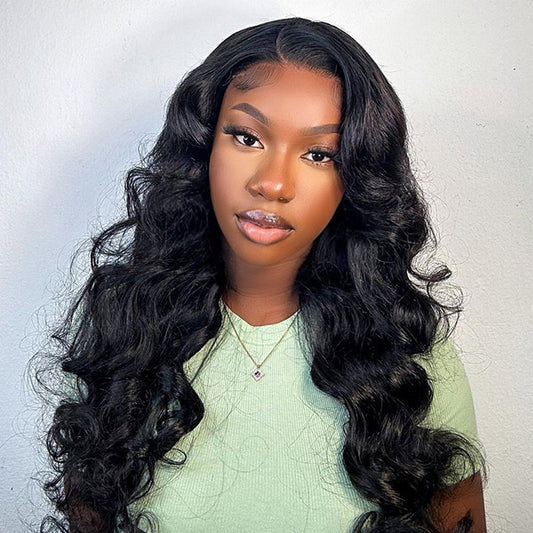 VSHOW Body Wave 360 Full Lace Frontal Wigs Bleached Knots Human Hair Wigs Snug Fit Invisible Drawstring