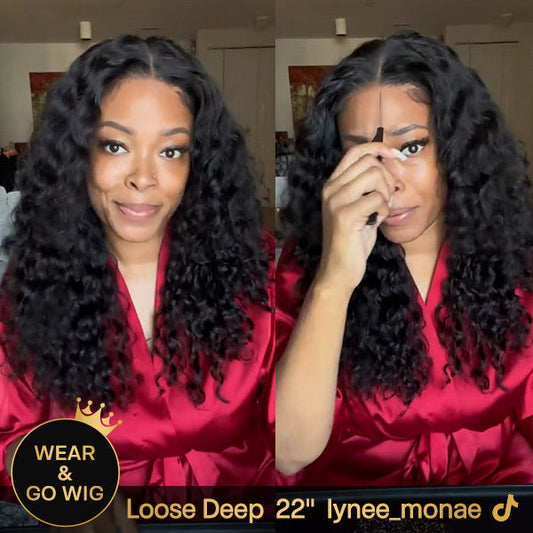 Lynee_monae Same Loose Deep Wear Go Wig Glueless Wigs Pre-cut HD Lace Wigs