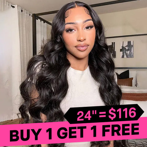 VSHOW Body Wave Hair 4x6 Transparent Lace Wigs Wear Go Glueless Wigs 180% Density