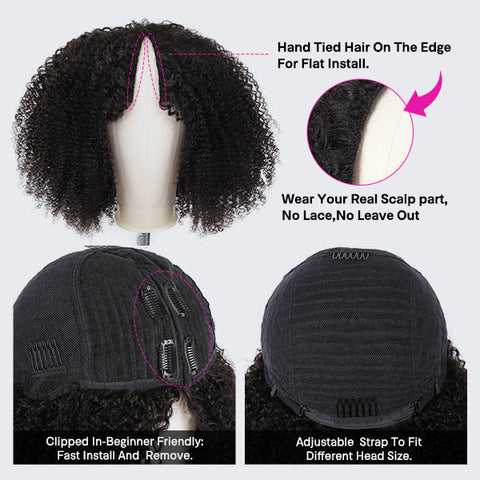 VSHOW No Leave Out Glueless Wigs V Part Wigs Straight Hair Wigs Ready To Go Human Hair Wigs