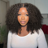 Vshow Bleached Knots Afro Curly Wear Go Wig Ready To Wear HD Lace Glueless Human Hair Wigs