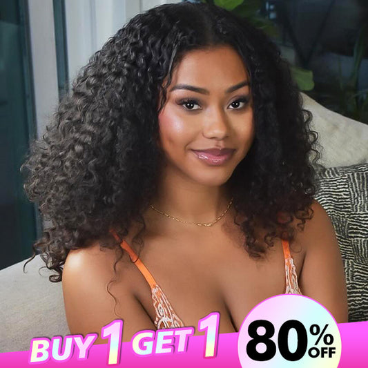 Clearance Sale Short Bob Water Wave Lace Closure Wigs 12 inches Curly Hair Wigs For Women 100% Human Hair Wigs