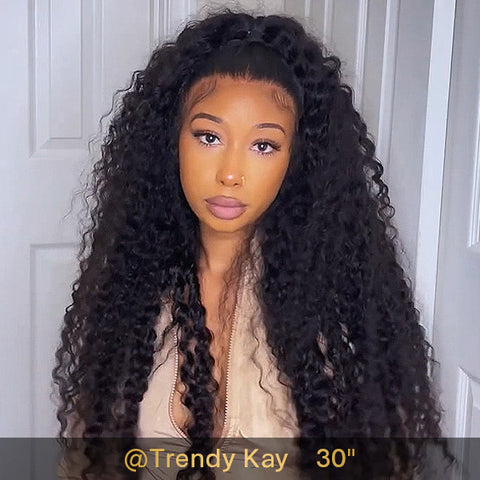  PMUYBHF Lace Frontal Wigs Human Hair, Water Wave Wigs