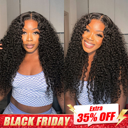 Vshow Glueless 10x6 Lace Front Wigs Deep Wave Wear Go Wig Human Hair Bleached Knots 180% Density