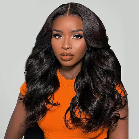 Layered Cut Pre-bleached 10x6 Wear Go Wigs 180% Density Body Wave Human Hair Wigs