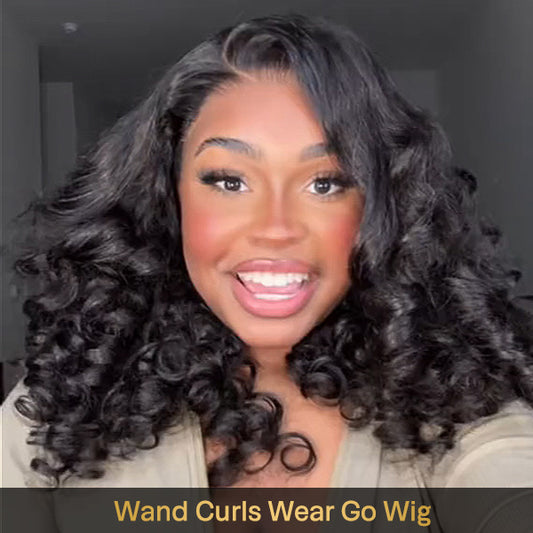 Vshow Wand Curls Wear Go Glueless Wigs 10X6 Pre-cut Lace Front Wigs With Pre Plucked Hairline