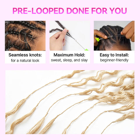 #613 Honey Blonde Burmese Curly Crochet Braid Human Hair Extensions Leight Feather Soft Colored Hair Burmese Curly Braid Hair For Boho Braid