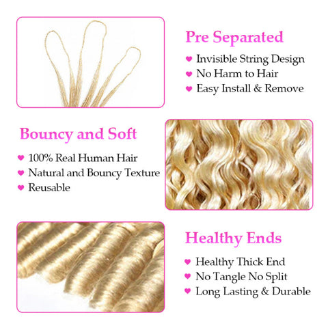 #613 Honey Blonde Burmese Curly Crochet Braid Human Hair Extensions Leight Feather Soft Colored Hair Burmese Curly Braid Hair For Boho Braid