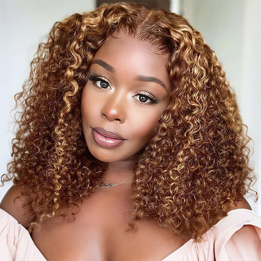 Glueless Wear Go Wigs 4/27 Highlight Water Wave Pre-Cut HD Lace Wig Bob Style