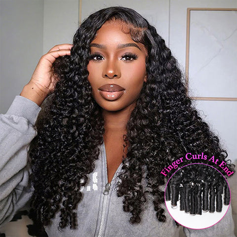 VSHOW Bleached Knots Burmese Curly 13x6 Lace Front Wear Go Wigs Pre Everything Glueless Human Hair Wigs