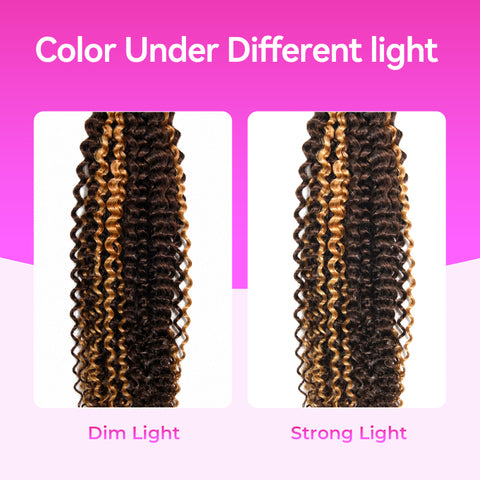 Ombre Highlight Kinky Curly Crochet Braid Hair Miracle Knots 3 Tones Color 1B/3/27 Pre Seperated Crochet Human Hair Extensions Easy Install Reusable Culy Human Hair For Black Women