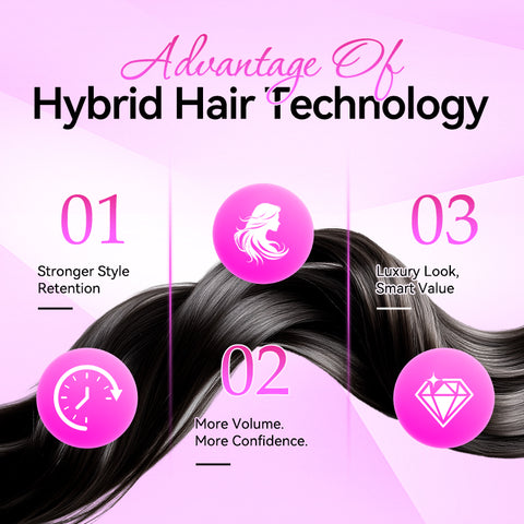 [PermaFuse Serise] Goddess Boho Box Braids Crochet Hair Pr-Looped With Wave Ends Blend  Human Hair Extensions Lightweight Breathable