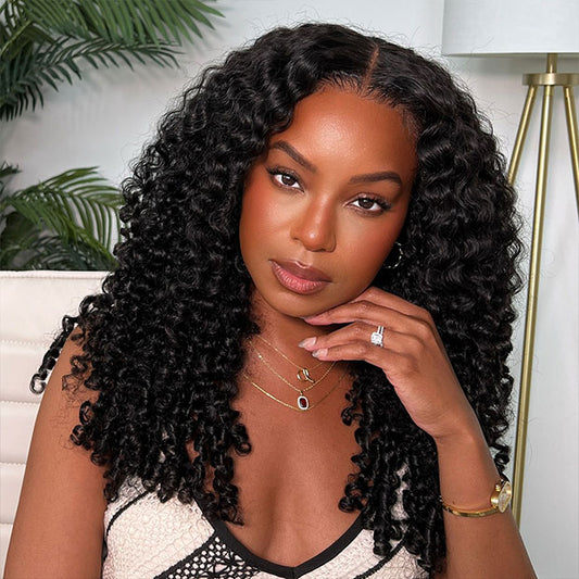 VSHOW Bleached Knots Burmese Curly 13x6 Lace Front Wear Go Wigs Pre Everything Glueless Human Hair Wigs