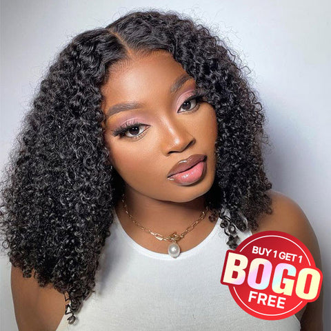 Vshow Kinky Curly Hair Wear Go Glueless Human Hair Wigs 4x6 HD Lace Wigs