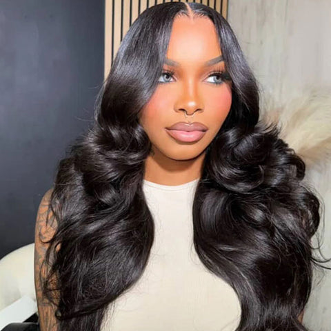 Body Wave Glueless Pre-Cut Lace Frontal Wear Go Wig 9x6 T Part Lace Human Hair Wigs With Drawstring