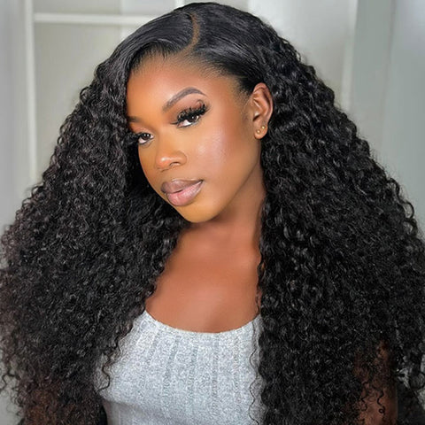 Bleached Knots Deep Wave 9x6 T Part Human Hair Glueless Wigs With Adjustable Drawstring