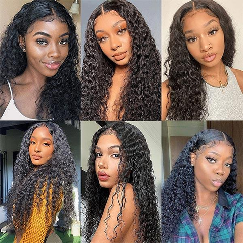 Clearance Sale Vshow Glueless Human Hair Wigs Water Wave Hair 4x4 Wear Go Wigs Transparent Lace