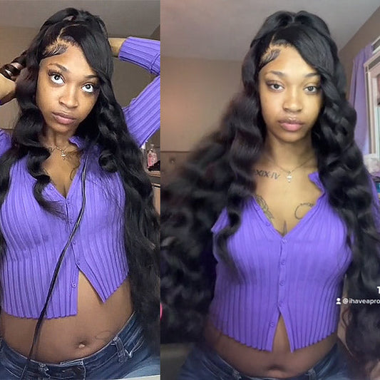 Bigekane Same Body Wave Lace Front Wigs 13x4 HD Lace Human Hair Wigs For Women