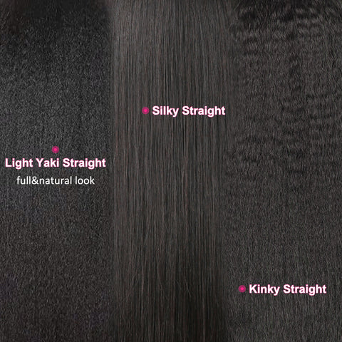 Vshow Light Yaki Straight Human Hair Glueless Wigs For Beginners 10X6 Parting Max Lace Front Wear Go Wigs