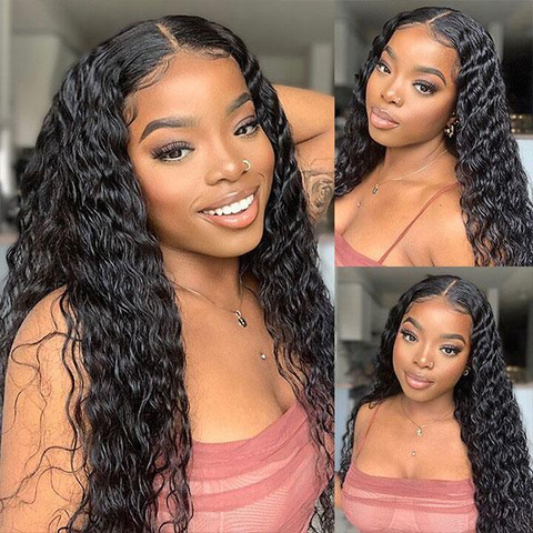 Clearance Sale Vshow Glueless Human Hair Wigs Water Wave Hair 4x4 Wear Go Wigs Transparent Lace