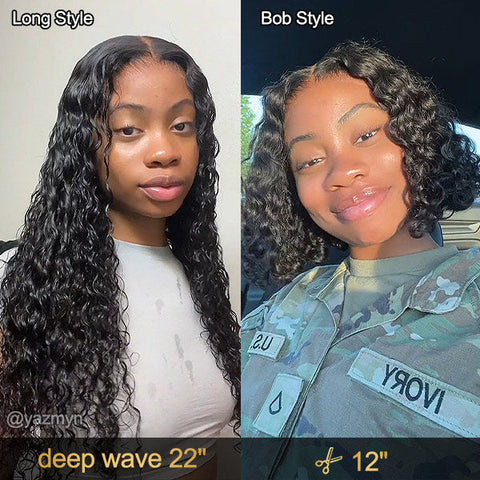 Yazmynswrld Same Deep Wave Wear Go Wig Glueless HD Lace Human Hair Wigs